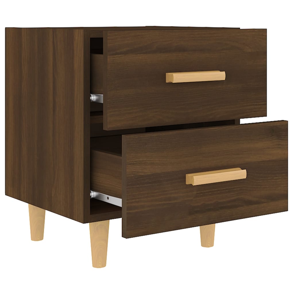 Nachttische 2 Stk. Braun Eichen-Optik 40x35x47,5 cm - Pazzar.ch