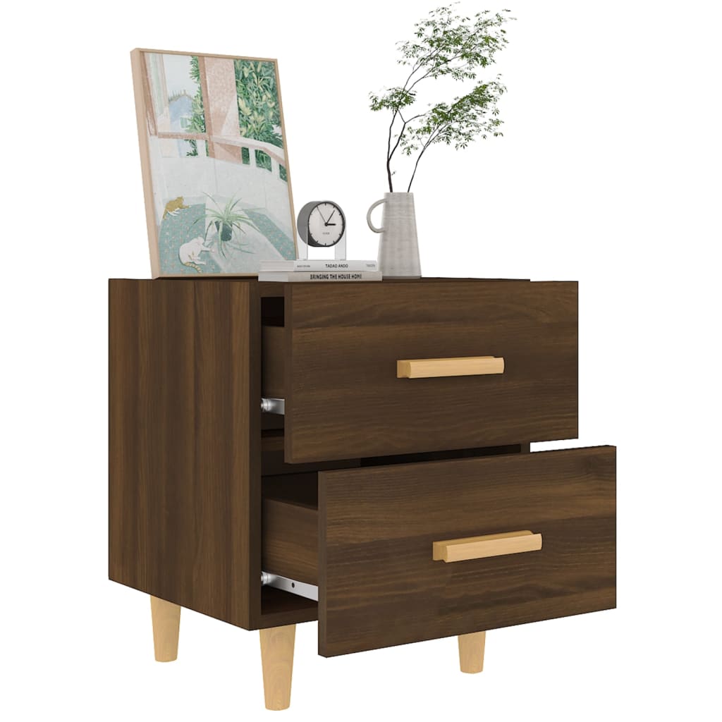 Nachttische 2 Stk. Braun Eichen-Optik 40x35x47,5 cm - Pazzar.ch