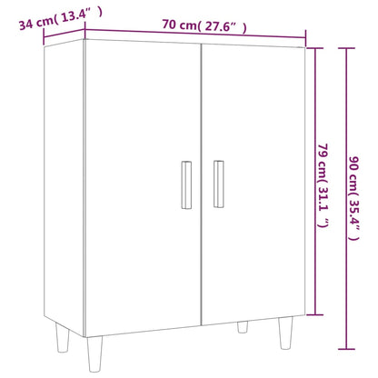 Sideboard Grau Sonoma 70x34x90 cm Holzwerkstoff - Pazzar.ch