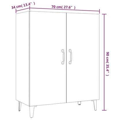 Sideboard Räuchereiche 70x34x90 cm Holzwerkstoff - Pazzar.ch