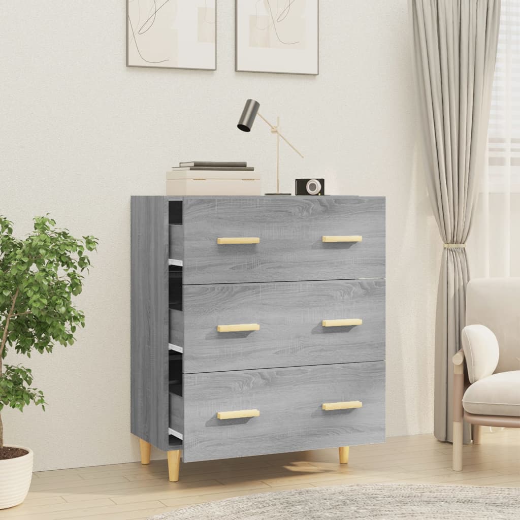 Sideboard Grau Sonoma 70x34x90 cm Holzwerkstoff