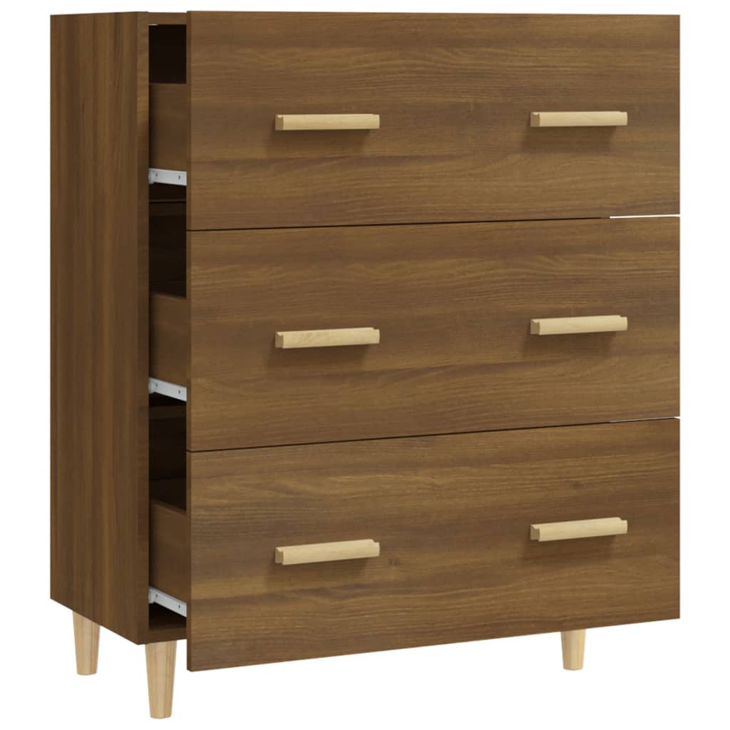 Sideboard Braun Eichen-Optik 70x34x90 cm Holzwerkstoff - Pazzar.ch