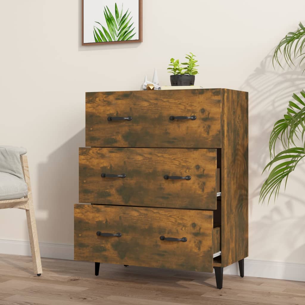 Sideboard Räuchereiche 69,5x34x90 cm Holzwerkstoff - Pazzar.ch