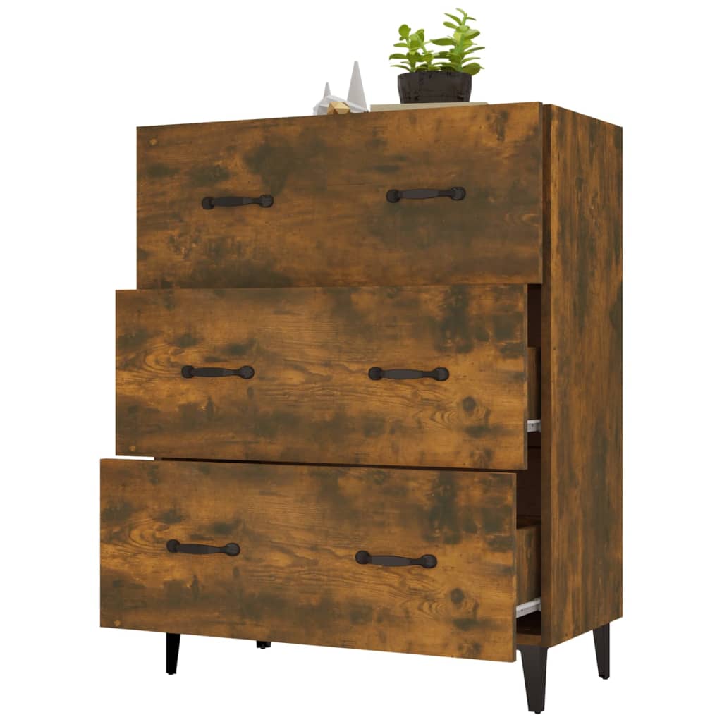Sideboard Räuchereiche 69,5x34x90 cm Holzwerkstoff - Pazzar.ch