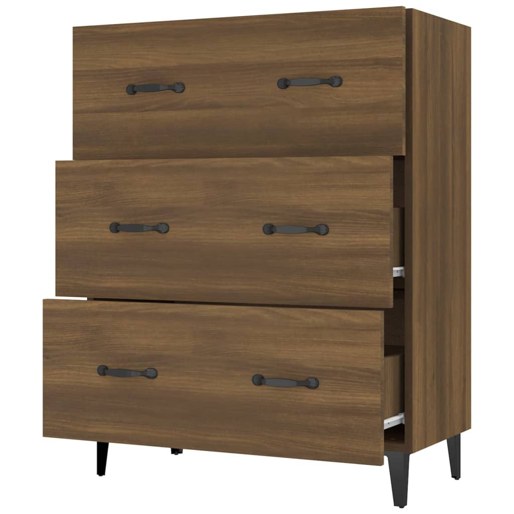 Sideboard Braun Eichen-Optik 69,5x34x90 cm Holzwerkstoff - Pazzar.ch