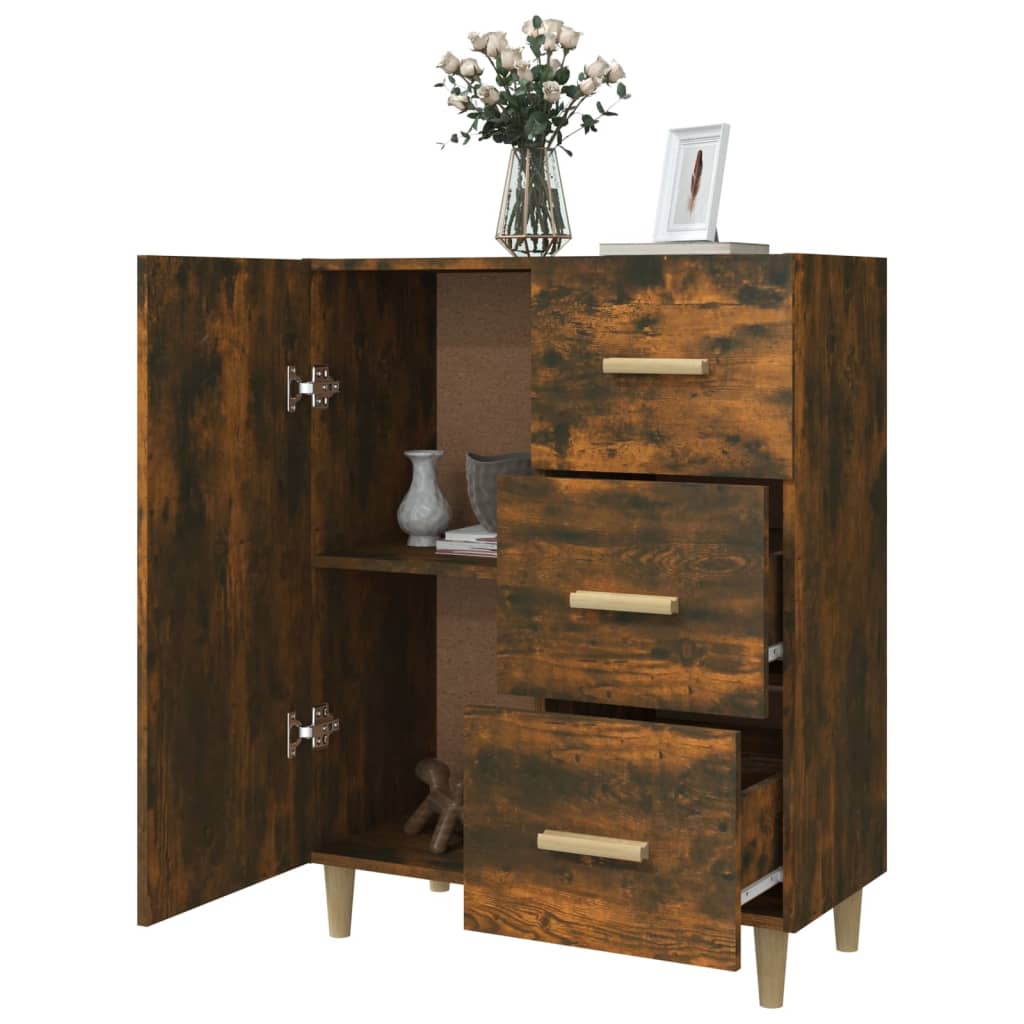 Sideboard Räuchereiche 69,5x34x90 cm Holzwerkstoff - Pazzar.ch