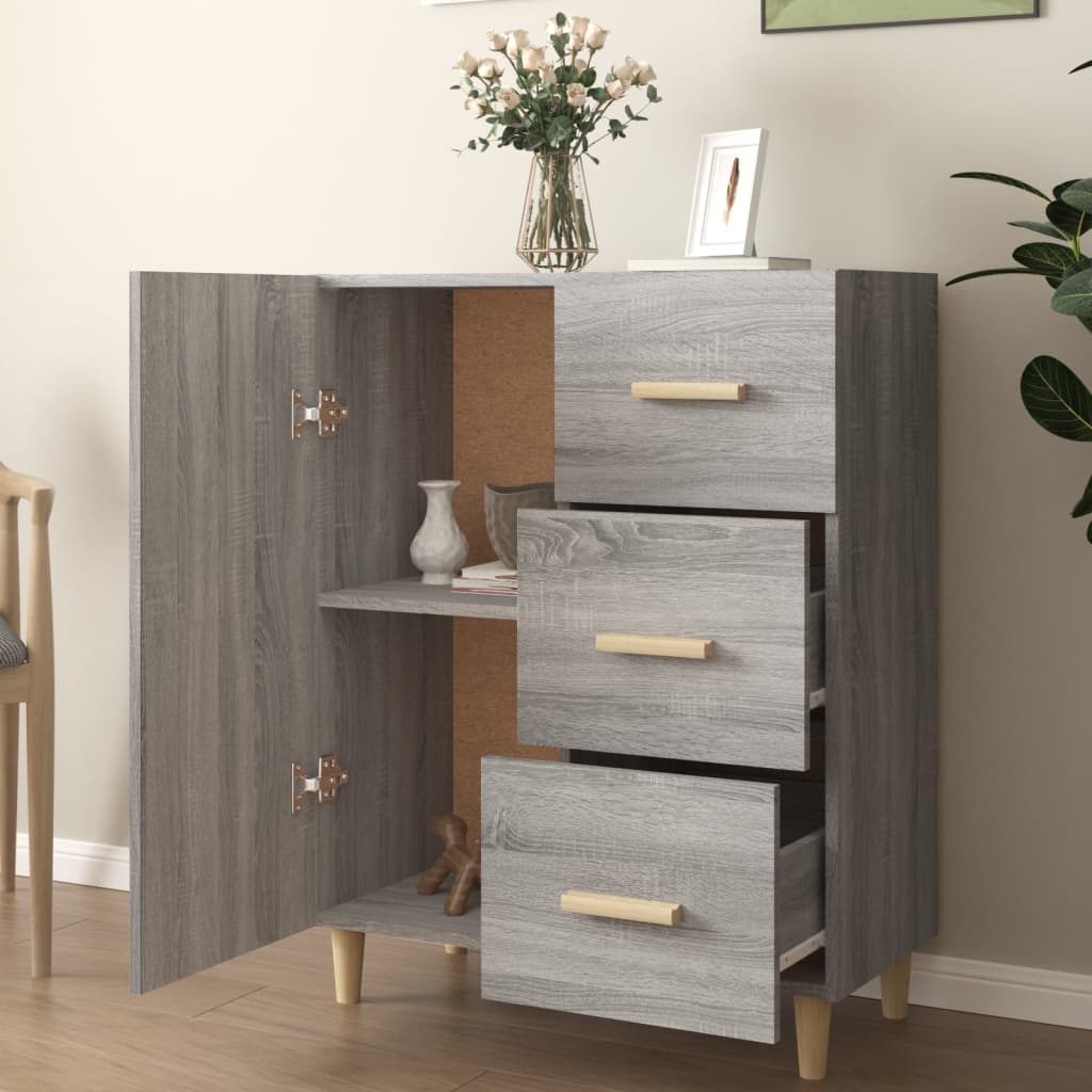 Sideboard Grau Sonoma 69,5x34x90 cm Holzwerkstoff - Pazzar.ch