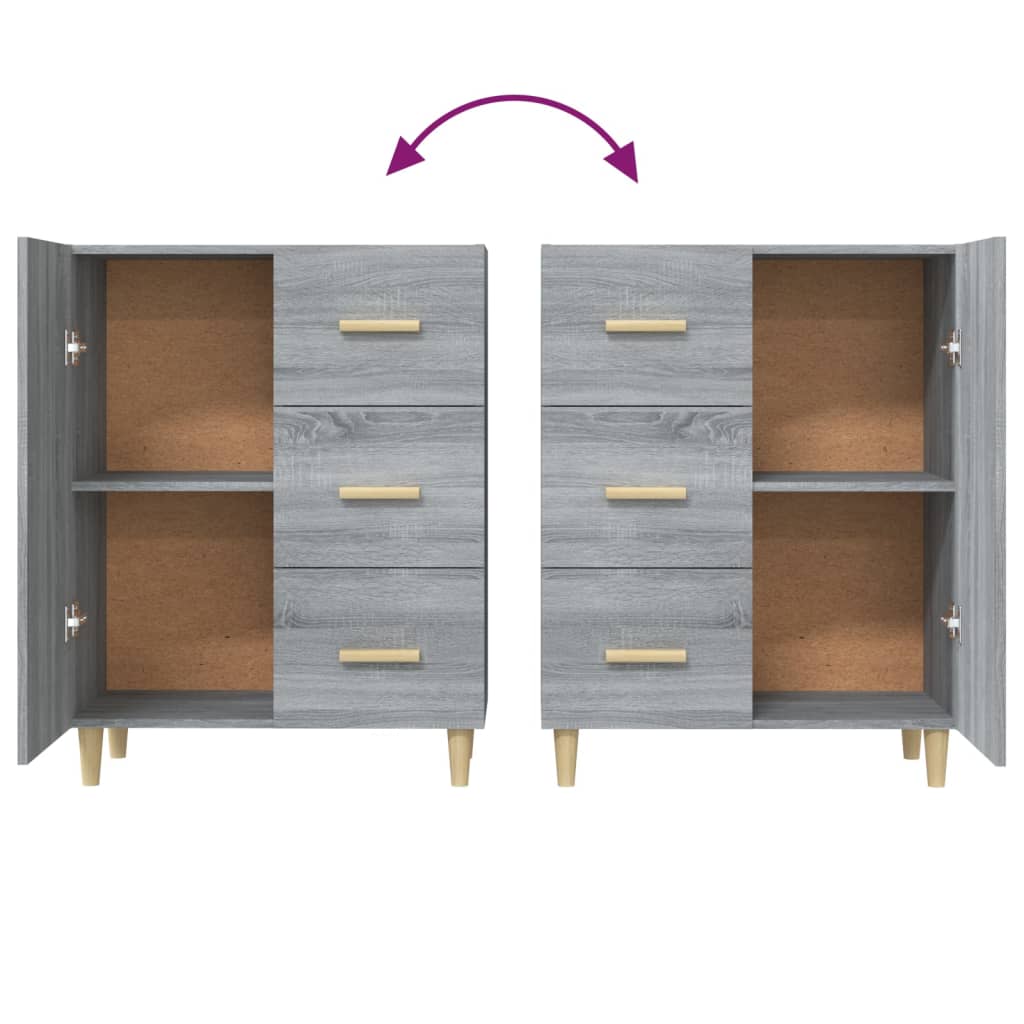 Sideboard Grau Sonoma 69,5x34x90 cm Holzwerkstoff - Pazzar.ch
