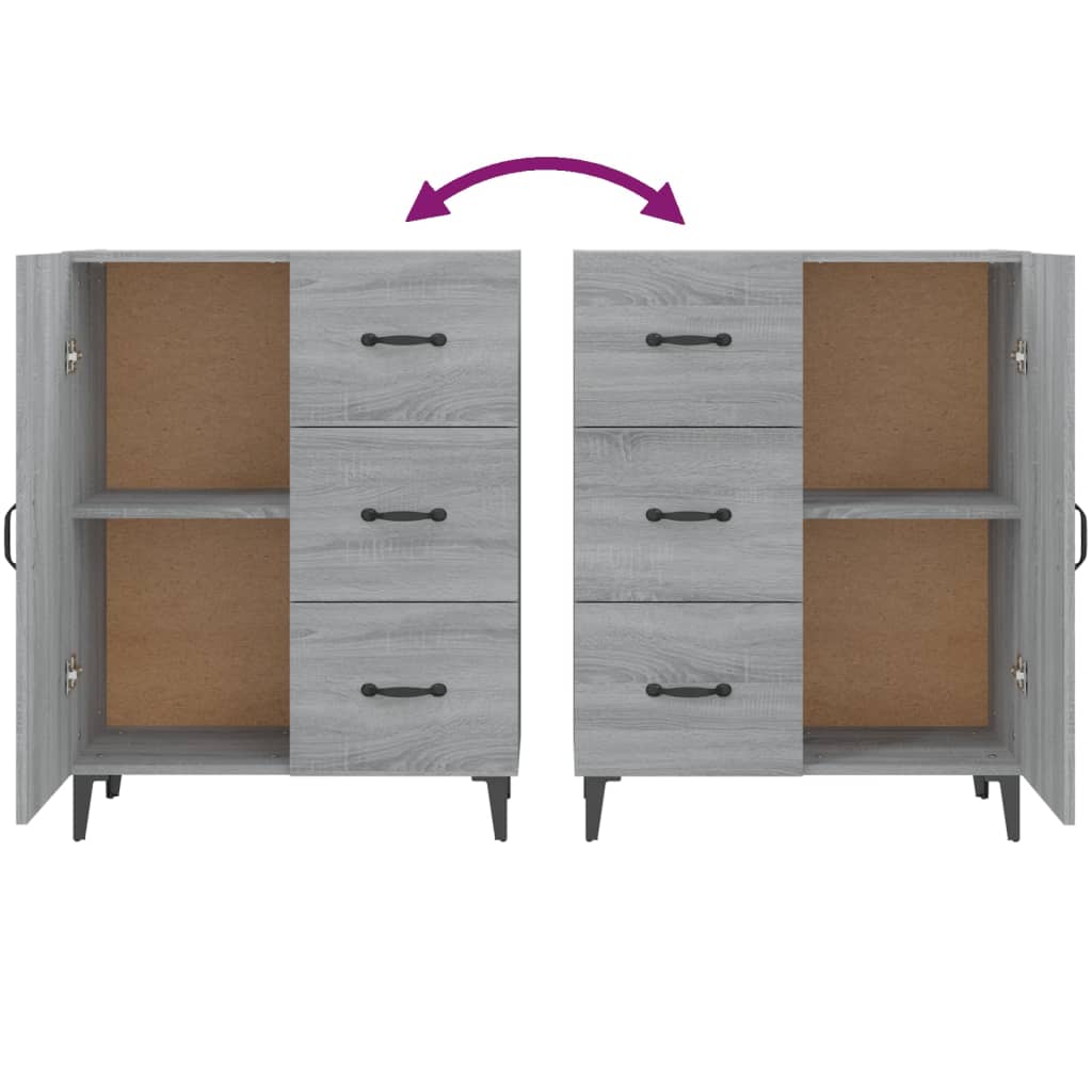 Sideboard Grau Sonoma 69,5x34x90 cm Holzwerkstoff - Pazzar.ch