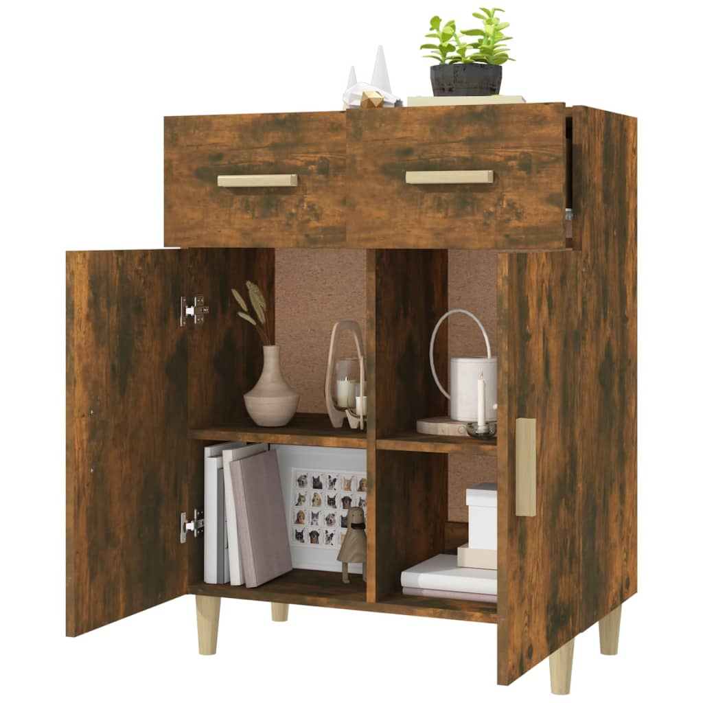 Sideboard Räuchereiche 69,5x34x89 cm Holzwerkstoff - Pazzar.ch