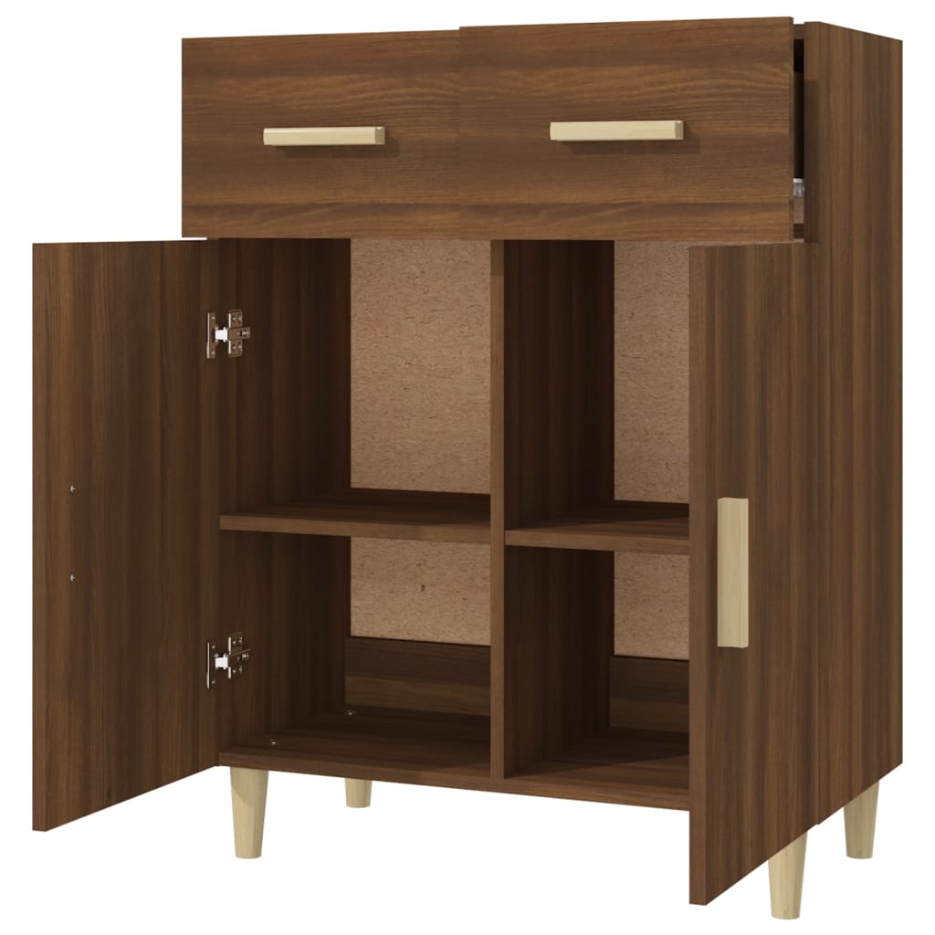 Sideboard Braun Eichen-Optik 69,5x34x89 cm Holzwerkstoff - Pazzar.ch