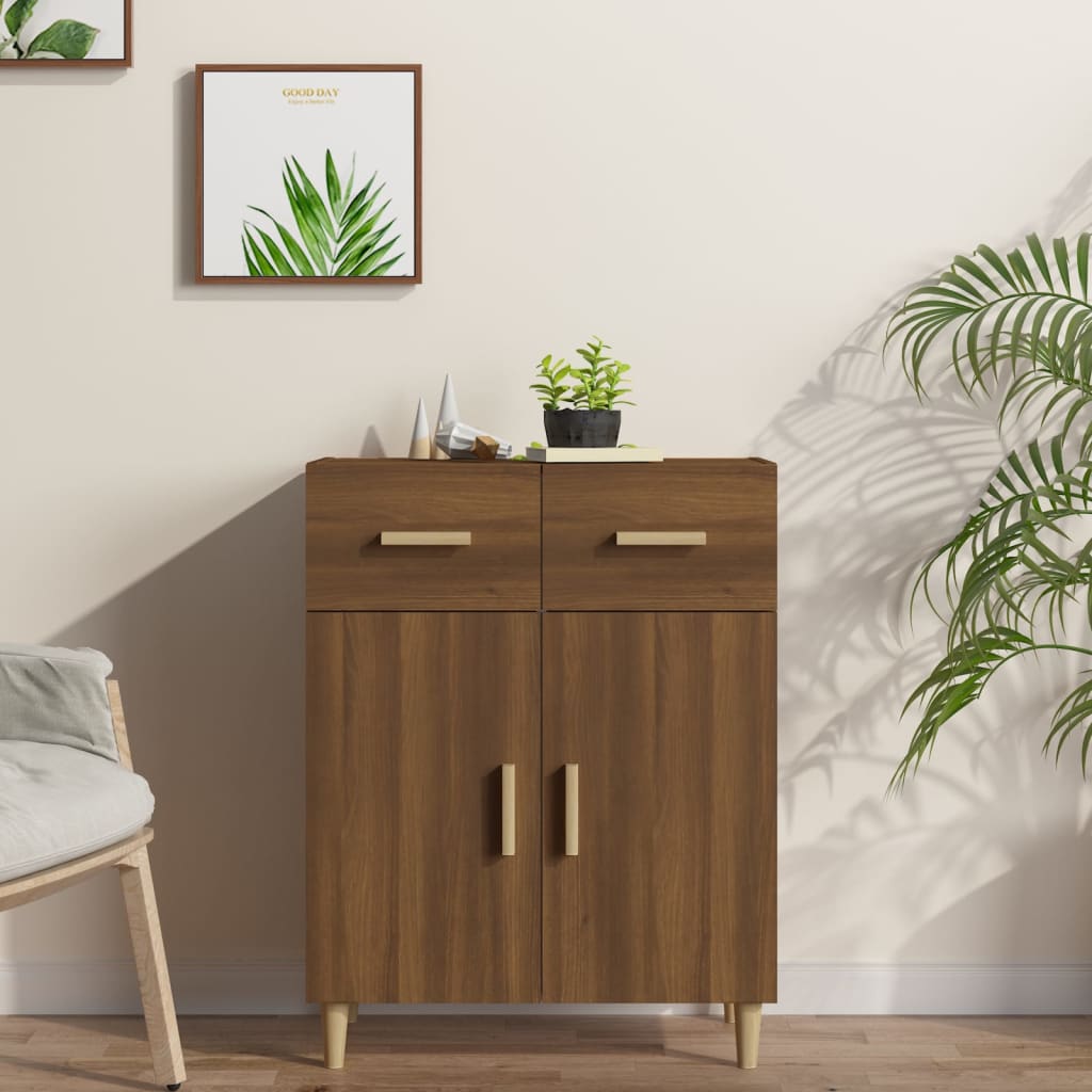 Sideboard Braun Eichen-Optik 69,5x34x89 cm Holzwerkstoff - Pazzar.ch