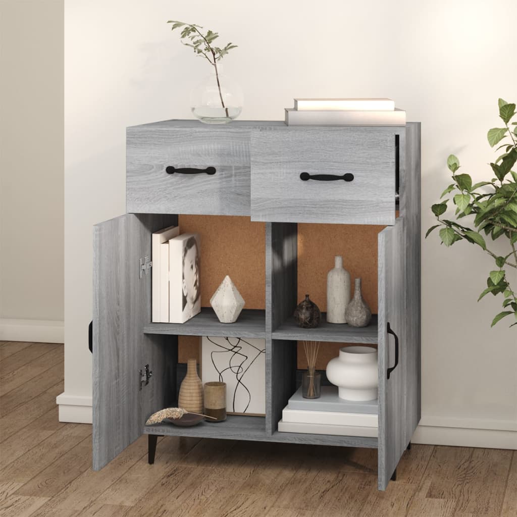 Sideboard Grau Sonoma 69,5x34x90 cm Holzwerkstoff - Pazzar.ch