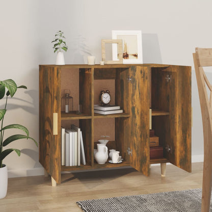 Sideboard Räuchereiche 90x34x80 cm Holzwerkstoff - Pazzar.ch
