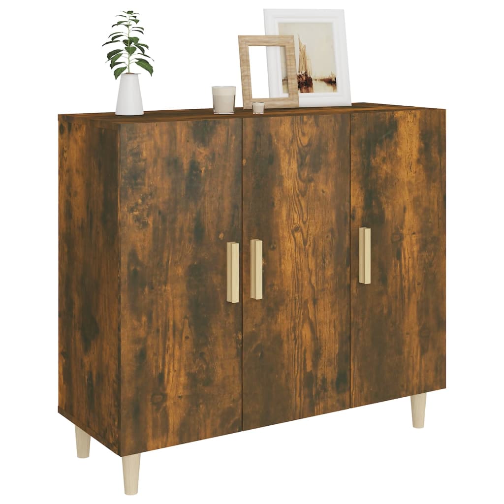 Sideboard Räuchereiche 90x34x80 cm Holzwerkstoff - Pazzar.ch