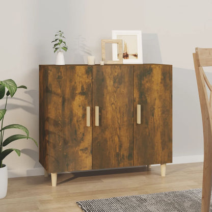 Sideboard Räuchereiche 90x34x80 cm Holzwerkstoff - Pazzar.ch
