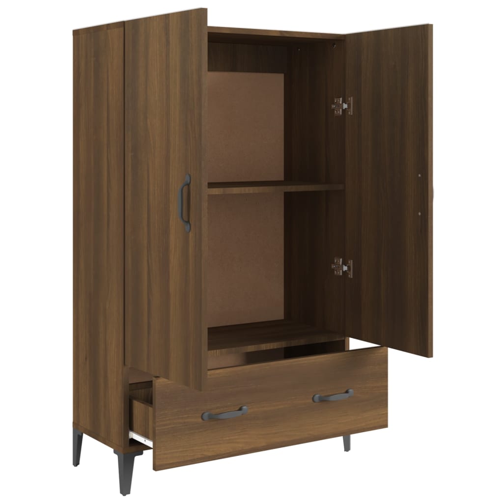 Highboard Braun Eichen-Optik 70x31x115 cm Holzwerkstoff - Pazzar.ch