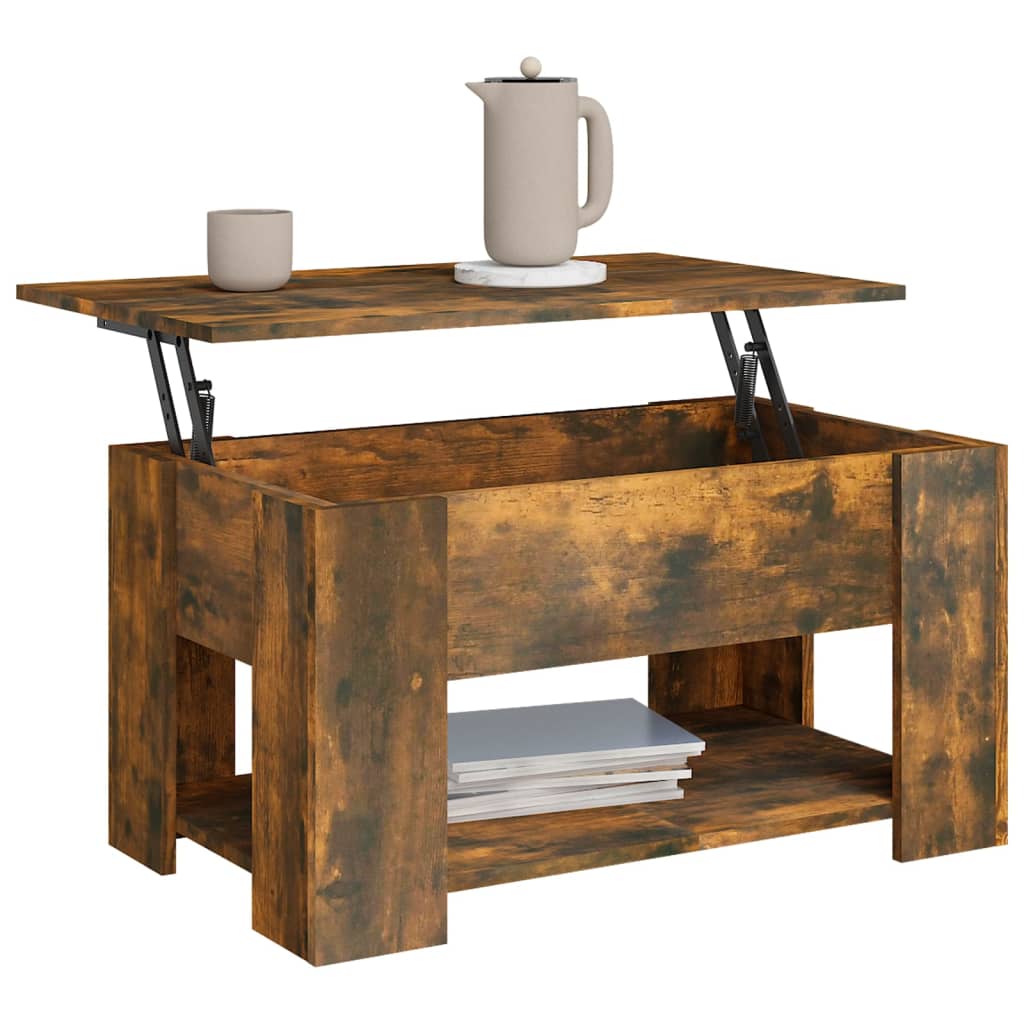 Couchtisch Räuchereiche 79x49x41 cm Holzwerkstoff - Pazzar.ch