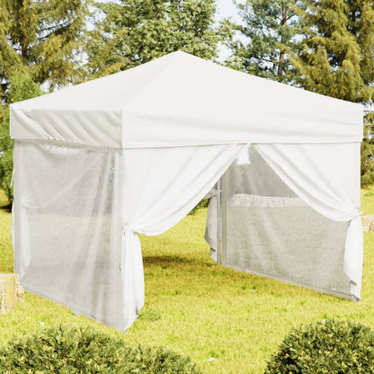 Partyzelt Faltbar mit Seitenwänden Weiß 3x3 m - Pazzar.ch
