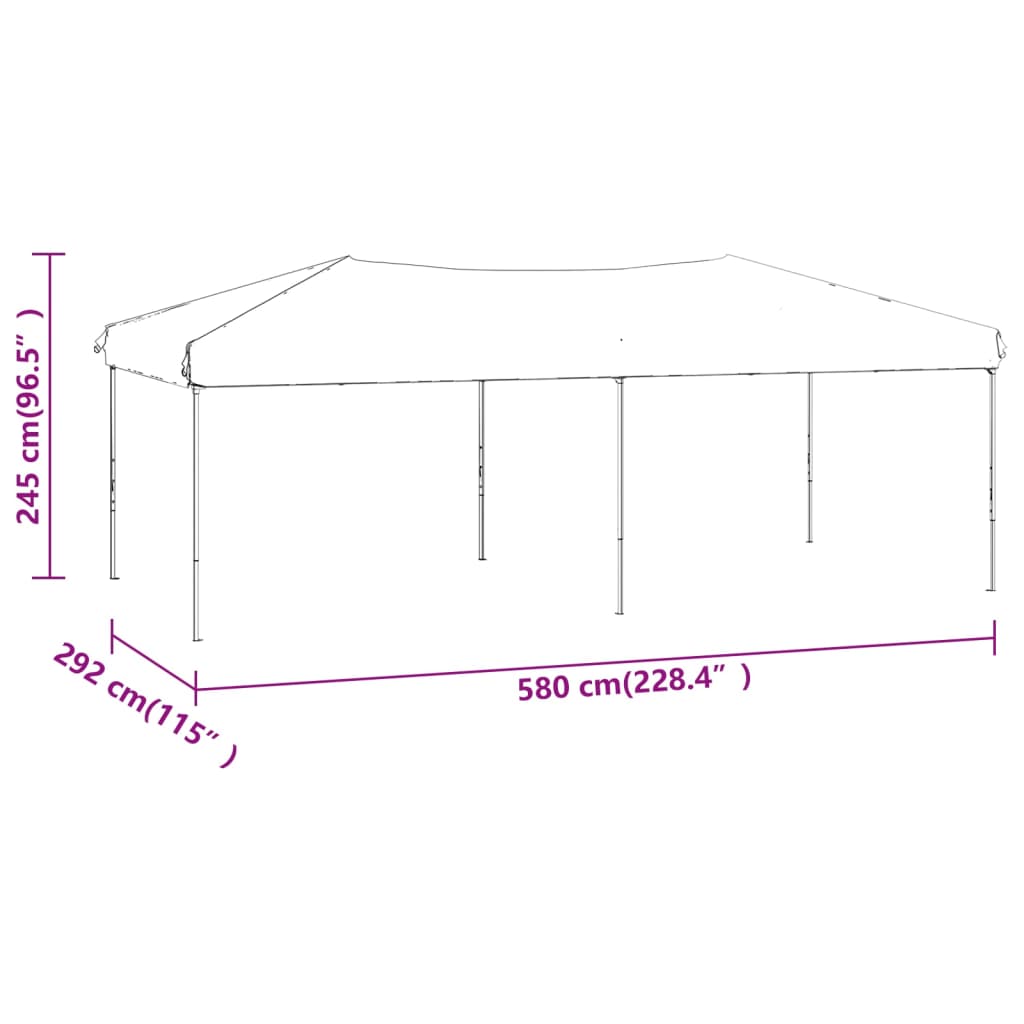 Partyzelt Faltbar Rot 3x6 m - Pazzar.ch