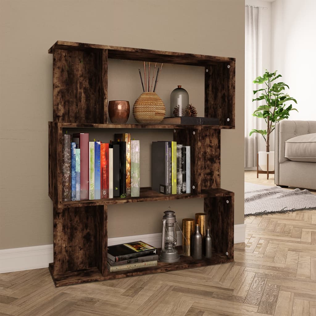 Bücherregal/Raumteiler Räuchereiche 80x24x96 cm Holzwerkstoff - Pazzar.ch
