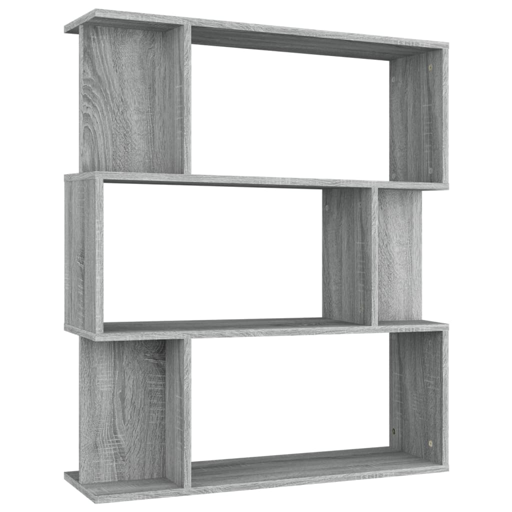 Bücherregal/Raumteiler Grau Sonoma 80x24x96 cm Holzwerkstoff - Pazzar.ch