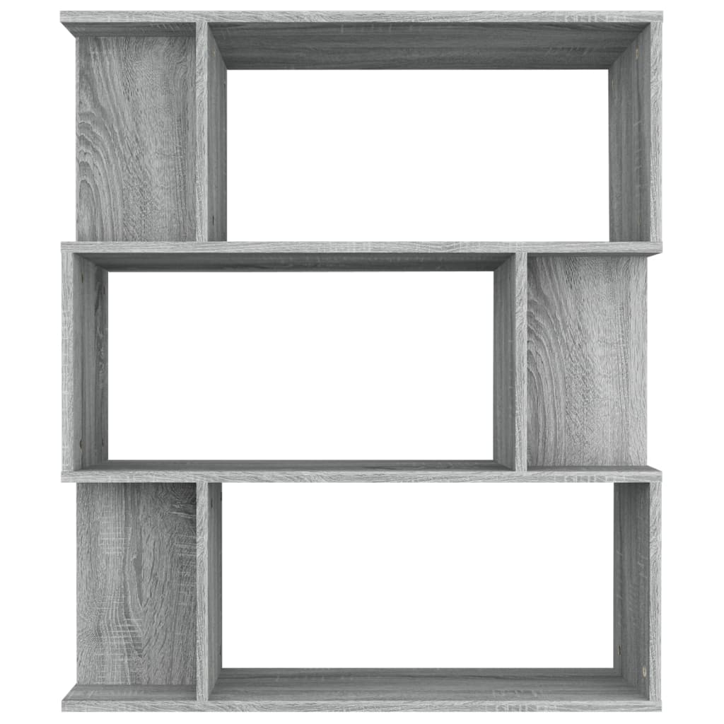 Bücherregal/Raumteiler Grau Sonoma 80x24x96 cm Holzwerkstoff - Pazzar.ch