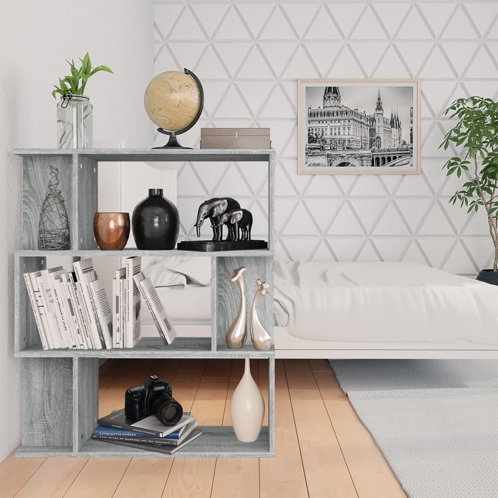 Bücherregal/Raumteiler Grau Sonoma 80x24x96 cm Holzwerkstoff - Pazzar.ch