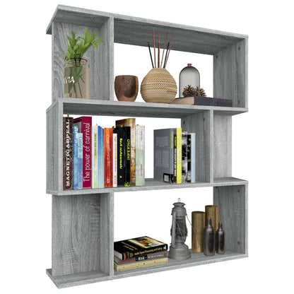 Bücherregal/Raumteiler Grau Sonoma 80x24x96 cm Holzwerkstoff - Pazzar.ch
