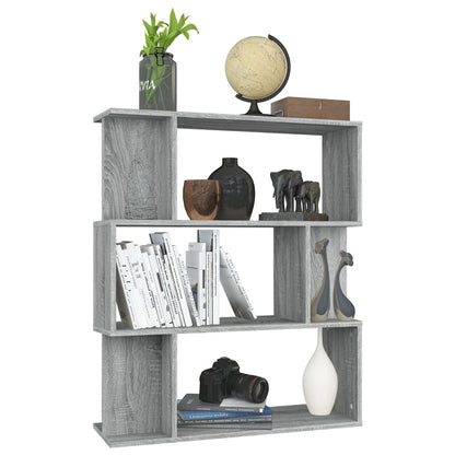 Bücherregal/Raumteiler Grau Sonoma 80x24x96 cm Holzwerkstoff - Pazzar.ch