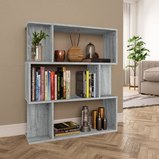 Bücherregal/Raumteiler Grau Sonoma 80x24x96 cm Holzwerkstoff - Pazzar.ch