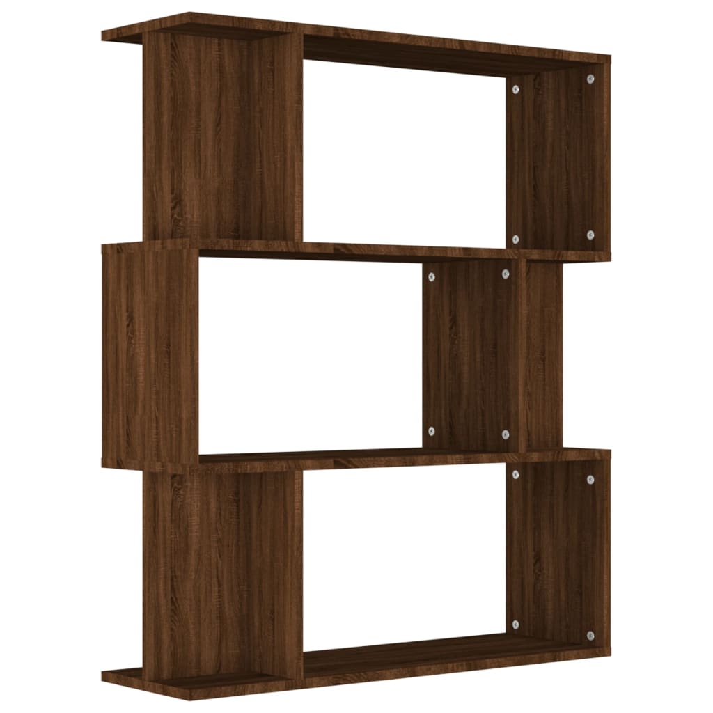 Bücherregal/Raumteiler Braun Eiche 80x24x96 cm Holzwerkstoff - Pazzar.ch