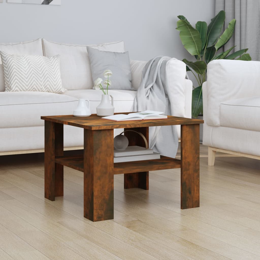 Couchtisch Räuchereiche 60x60x42 cm Holzwerkstoff - Pazzar.ch