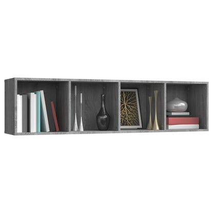 Bücherregal/TV-Schrank Grau Sonoma 143x30x36 cm Holzwerkstoff - Pazzar.ch