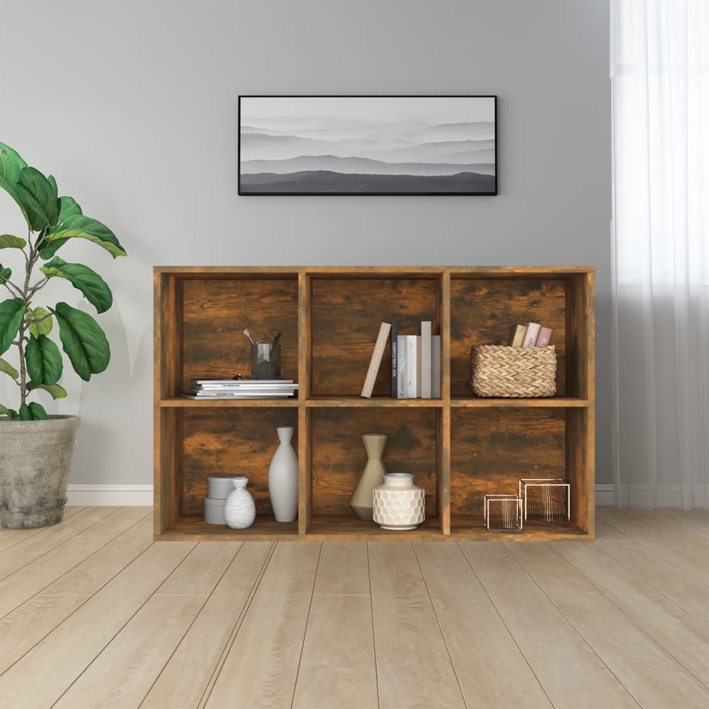 Bücherregal/Sideboard Räuchereiche 66x30x98 cm Holzwerkstoff - Pazzar.ch