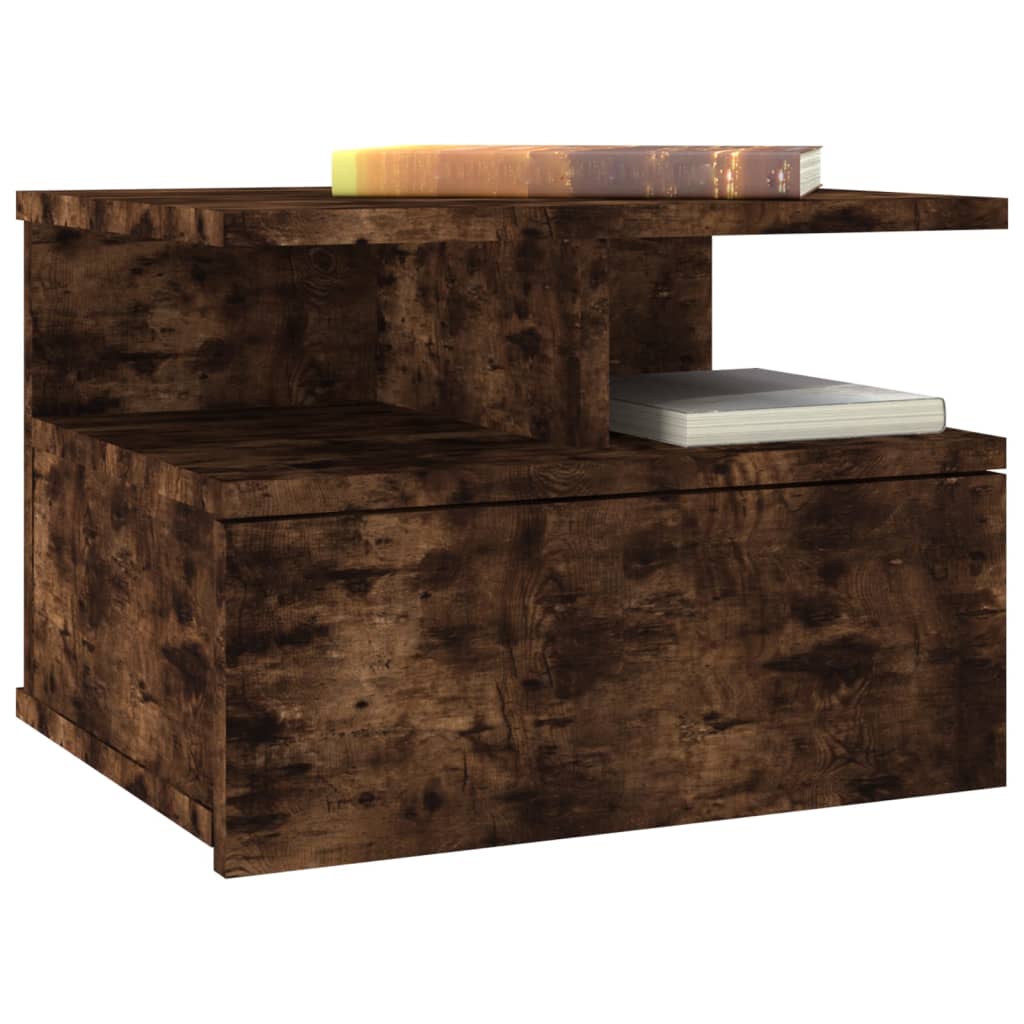 Nachttisch 2Stk. Hängend Räuchereiche 40x31x27 cm Holzwerkstoff - Pazzar.ch