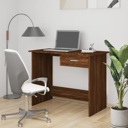 Schreibtisch Braun Eichen-Optik 100x50x76 cm Holzwerkstoff - Pazzar.ch