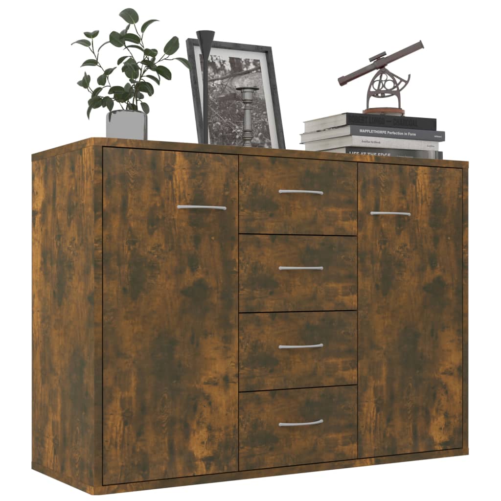 Sideboard Räuchereiche 88x30x65 cm Holzwerkstoff - Pazzar.ch