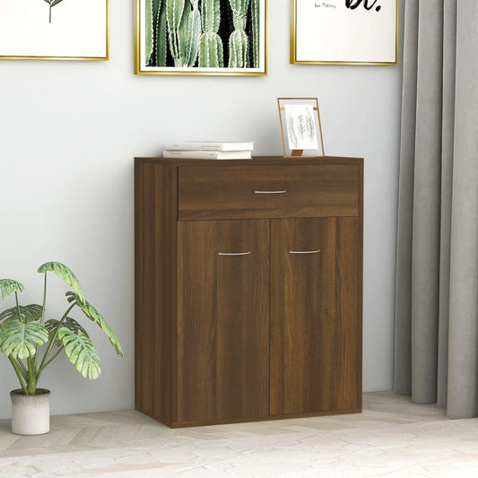Sideboard Braun Eichen-Optik 60x30x75 cm Holzwerkstoff - Pazzar.ch