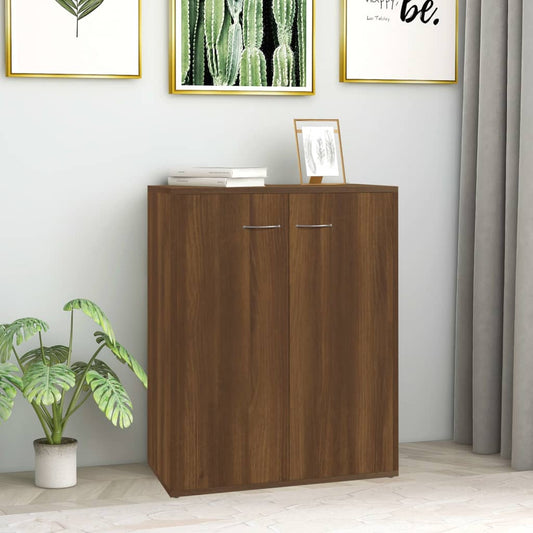Sideboard Braun Eichen-Optik 60x30x75 cm Holzwerkstoff - Pazzar.ch