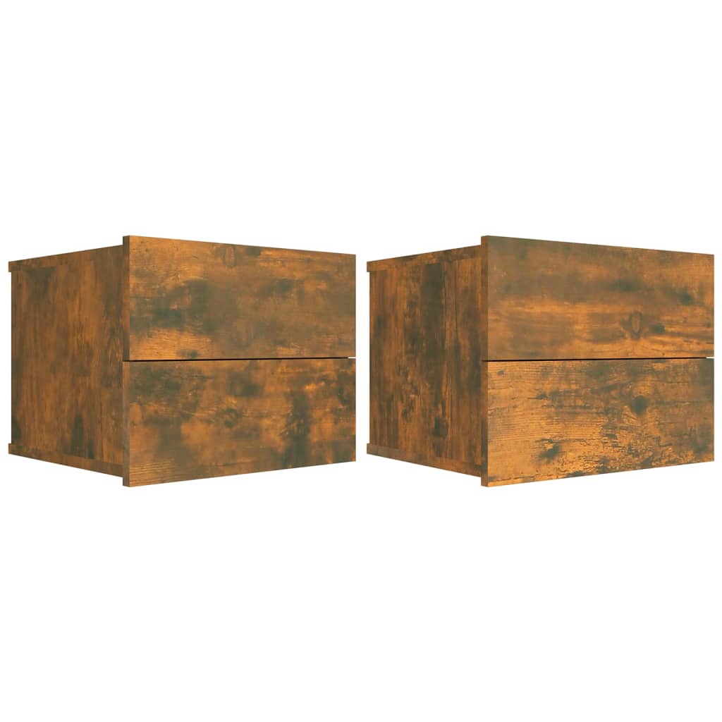 Nachttische 2 Stk. Räuchereiche 40x30x30 cm Holzwerkstoff - Pazzar.ch