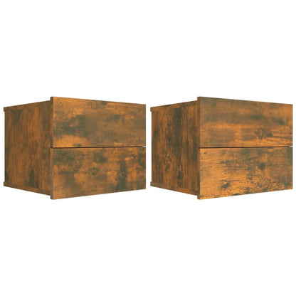 Nachttische 2 Stk. Räuchereiche 40x30x30 cm Holzwerkstoff - Pazzar.ch