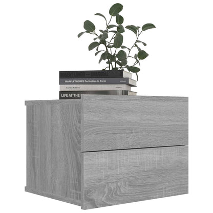 Nachttische 2 Stk. Grau Sonoma 40x30x30 cm Holzwerkstoff - Pazzar.ch