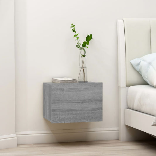 Nachttische 2 Stk. Grau Sonoma 40x30x30 cm Holzwerkstoff - Pazzar.ch