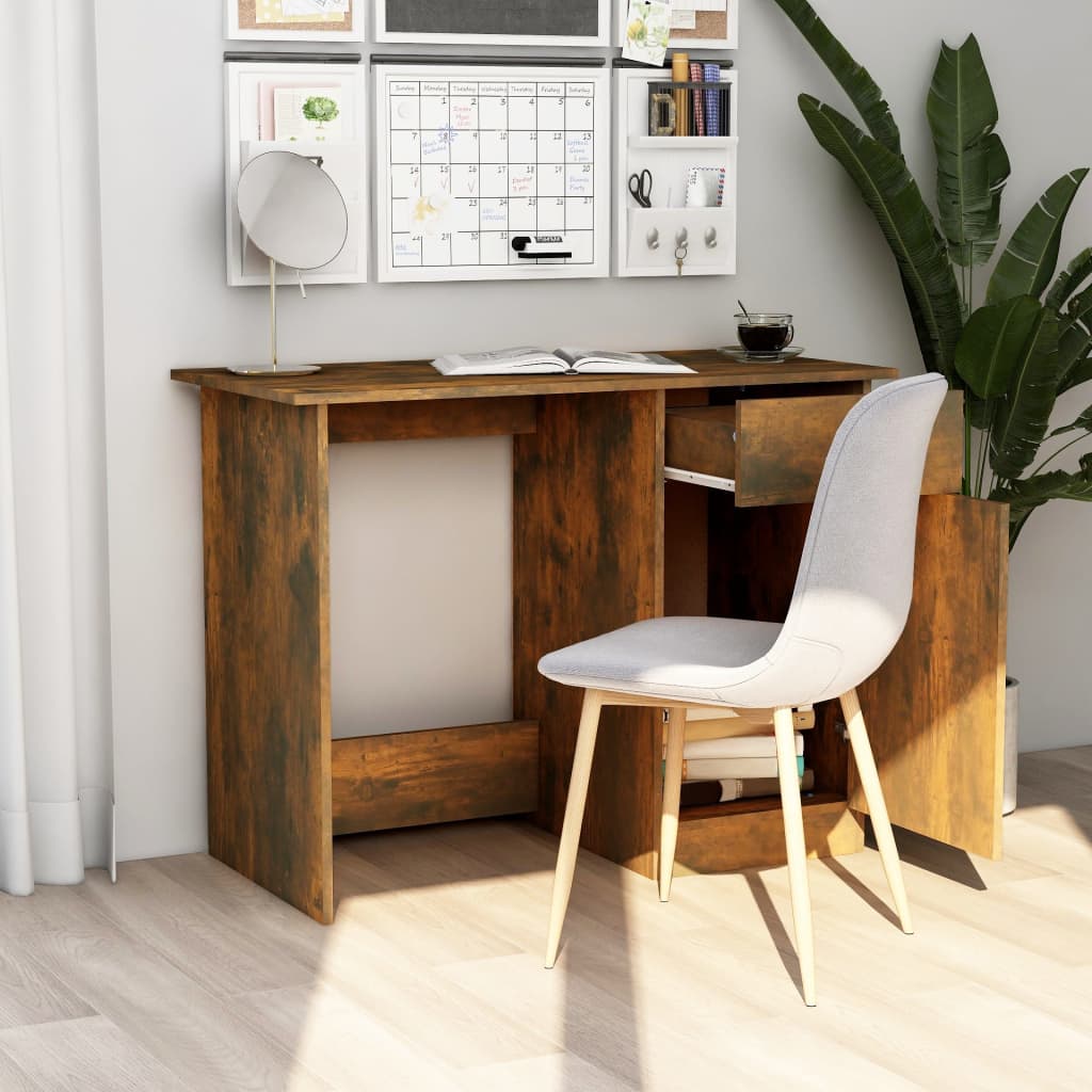 Schreibtisch Räuchereiche 100x50x76 cm Holzwerkstoff - Pazzar.ch