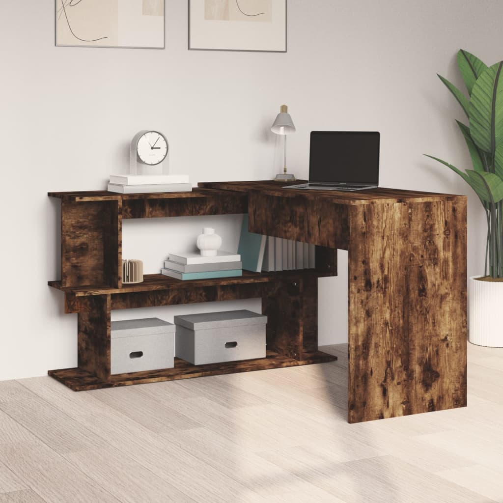 Eckschreibtisch Räuchereiche 200x50x76 cm Holzwerkstoff - Pazzar.ch