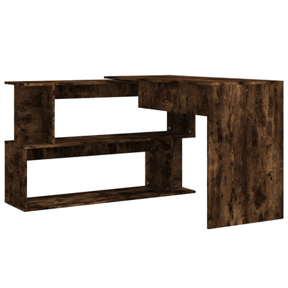 Eckschreibtisch Räuchereiche 200x50x76 cm Holzwerkstoff - Pazzar.ch