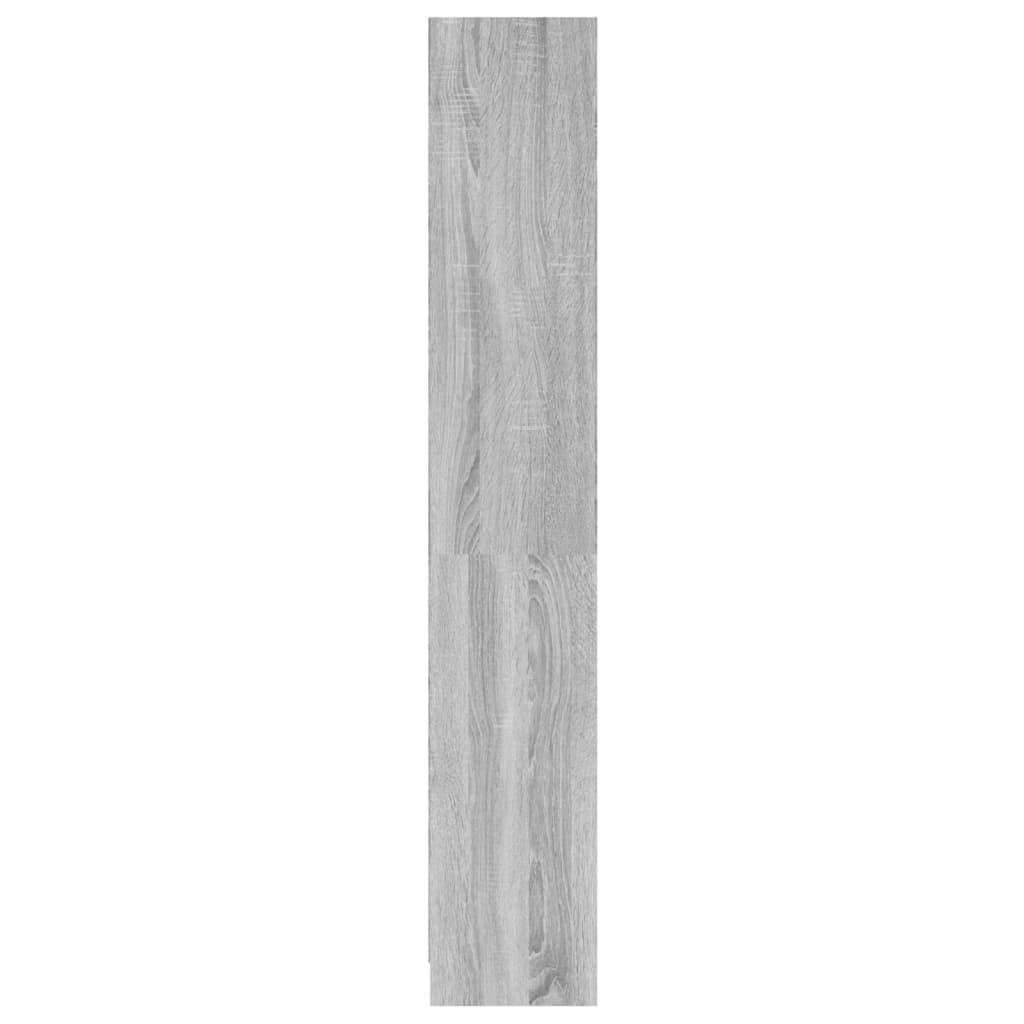 Bücherregal 4 Fächer Grau Sonoma 60x24x142 cm Holzwerkstoff - Pazzar.ch