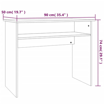 Schreibtisch Räuchereiche 90x50x74 cm Holzwerkstoff - Pazzar.ch
