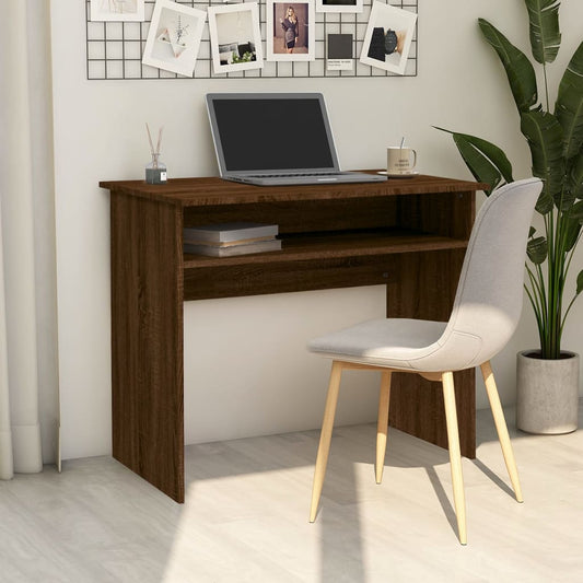 Schreibtisch Braun Eichen-Optik 90x50x74 cm Holzwerkstoff - Pazzar.ch